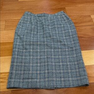 Pendleton Vintage‎ Women's Tan Gray Plaid Wool Pencil Skirt Lined Midi Line 10